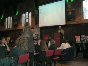 Introductory speeches in the grand hall of King's College School